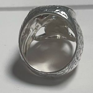 Skull Ring with Garnet Eyes